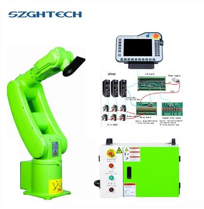 Hanging line tracking and painting SZGH-P2400-B-6 is the earliest painting robot launched by the company. With a payload of 6 kg and a reach of 2400 mm, it is generally integrated with various non-standard turntables or hanging
equipment to form work stations.